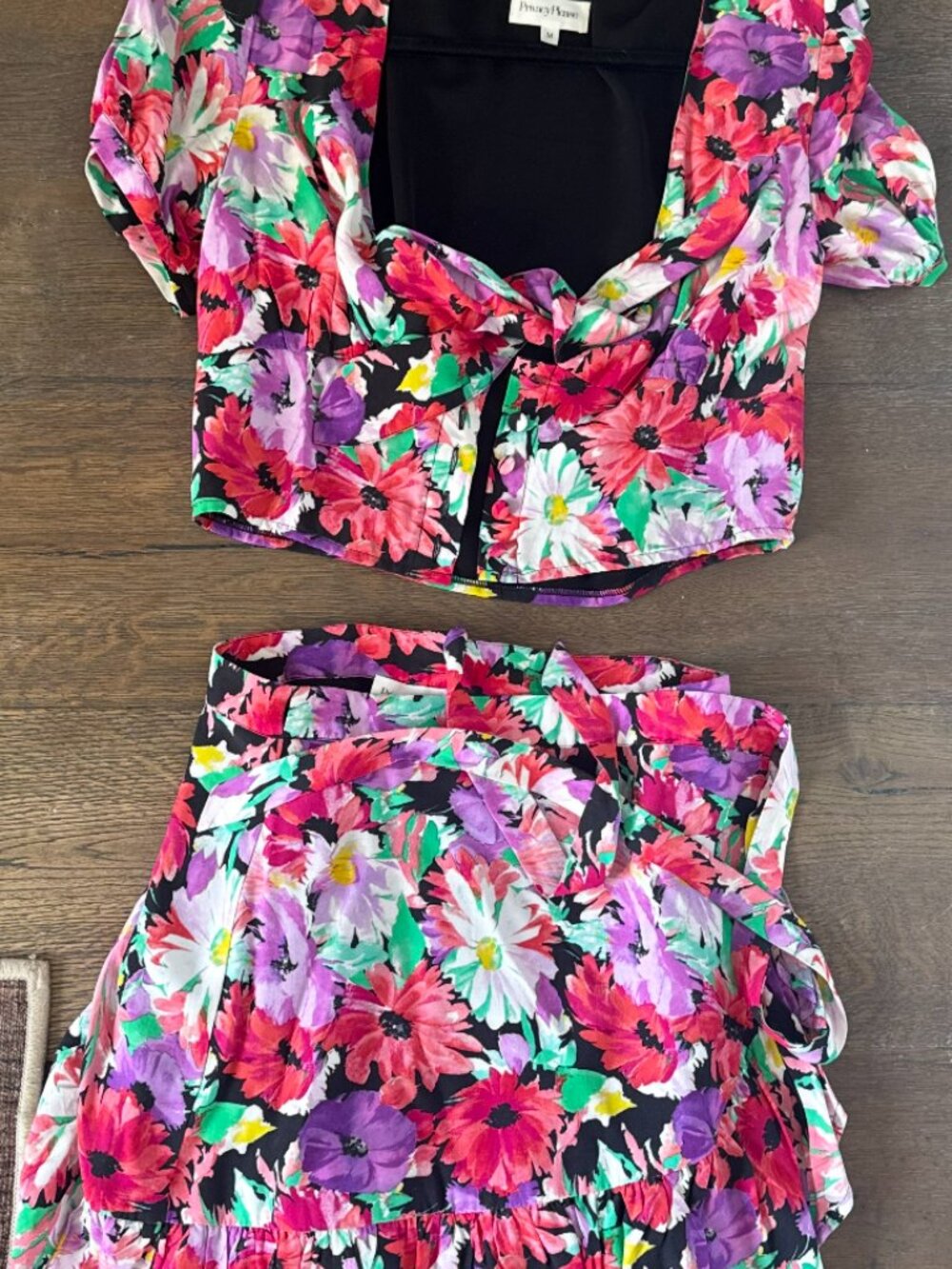 Privacy Please Barbara Floral Set - Skirt and Top Size Medium